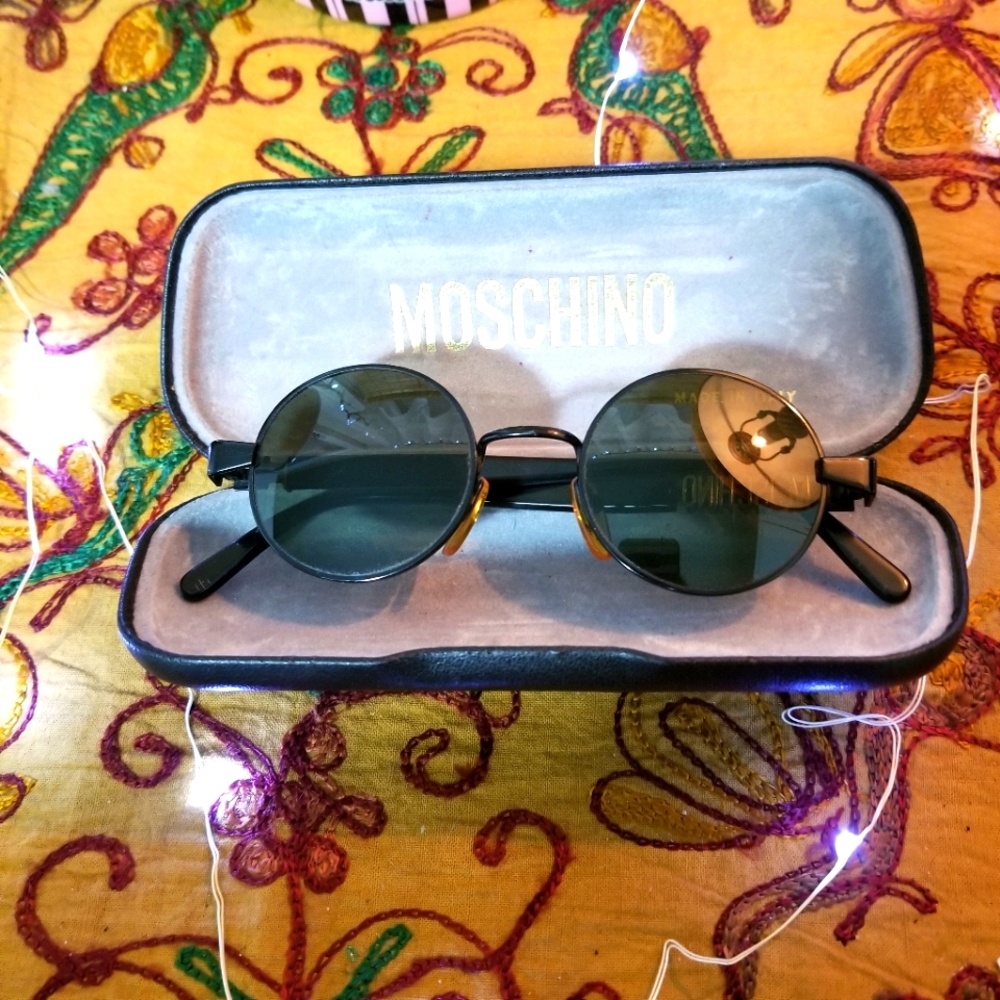 Vintage from the 1990's MOSCHINO by Persol Rare Round Sunglasses.